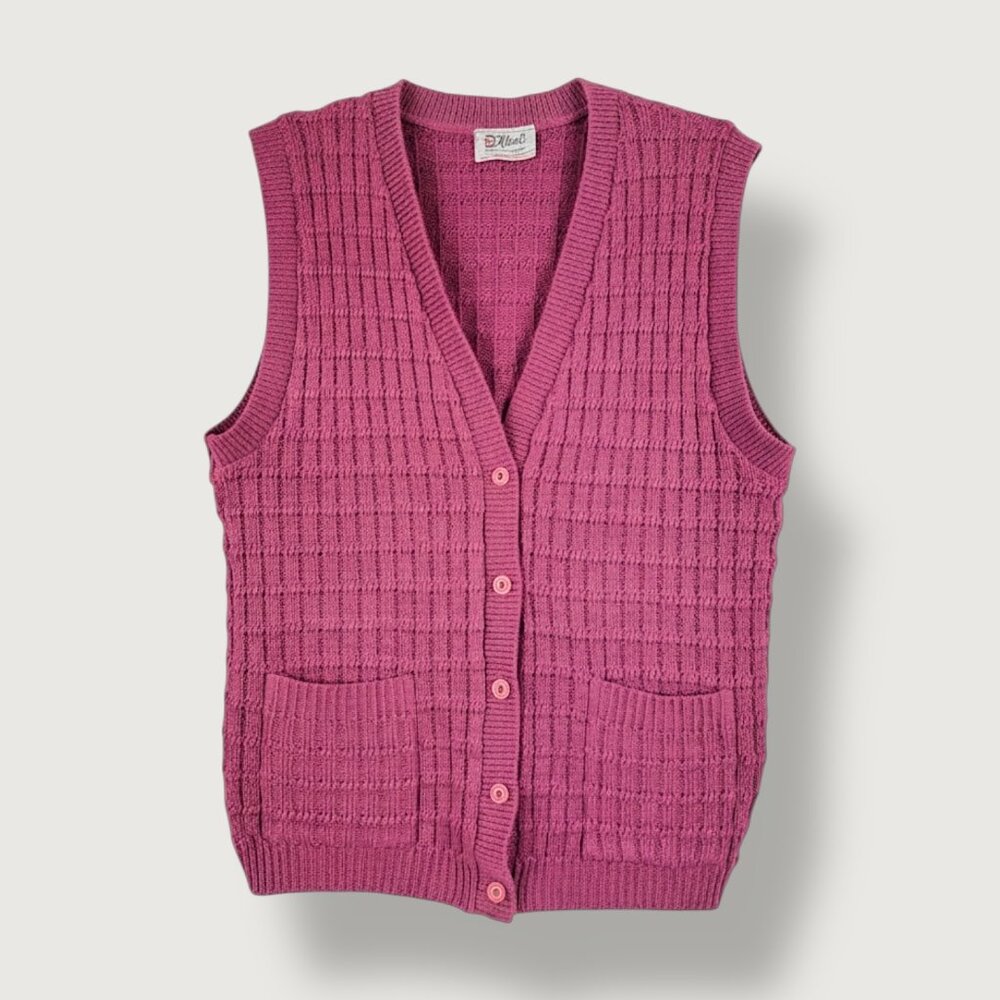 Vintage | D'Allaird's | M | Knit Sweater Vest | Cottagecore | Eclectic Grandpa